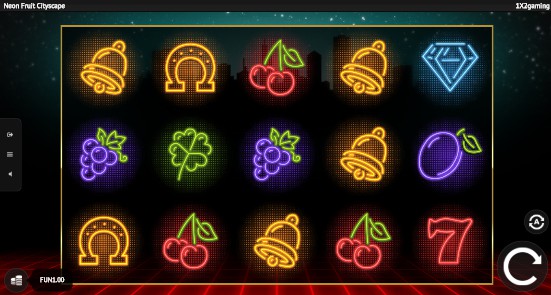 Neon Fruit Cityscape Mobile Slots