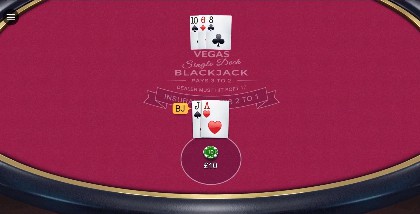 Vegas Single Deck Blackjack on mobile