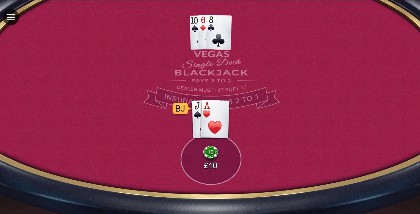 Vegas Single Deck Blackjack on mobile