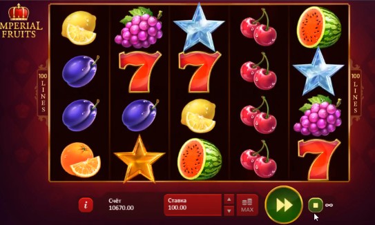 Imperial Fruits 100 Lines on mobile