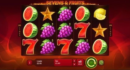 Sevens & Fruits: 20 Lines on mobile